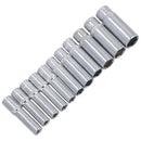 Douilles profondes doubles métriques MM à entraînement 1/4" 11 pièces 4 mm - 13 mm 6 faces par Bergen