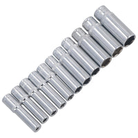 Douilles profondes doubles métriques MM à entraînement 1/4" 11 pièces 4 mm - 13 mm 6 faces par Bergen