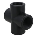 Polypropylene PP 3/4in BSP Female Threaded Cross Way Tee Piece 4 Way