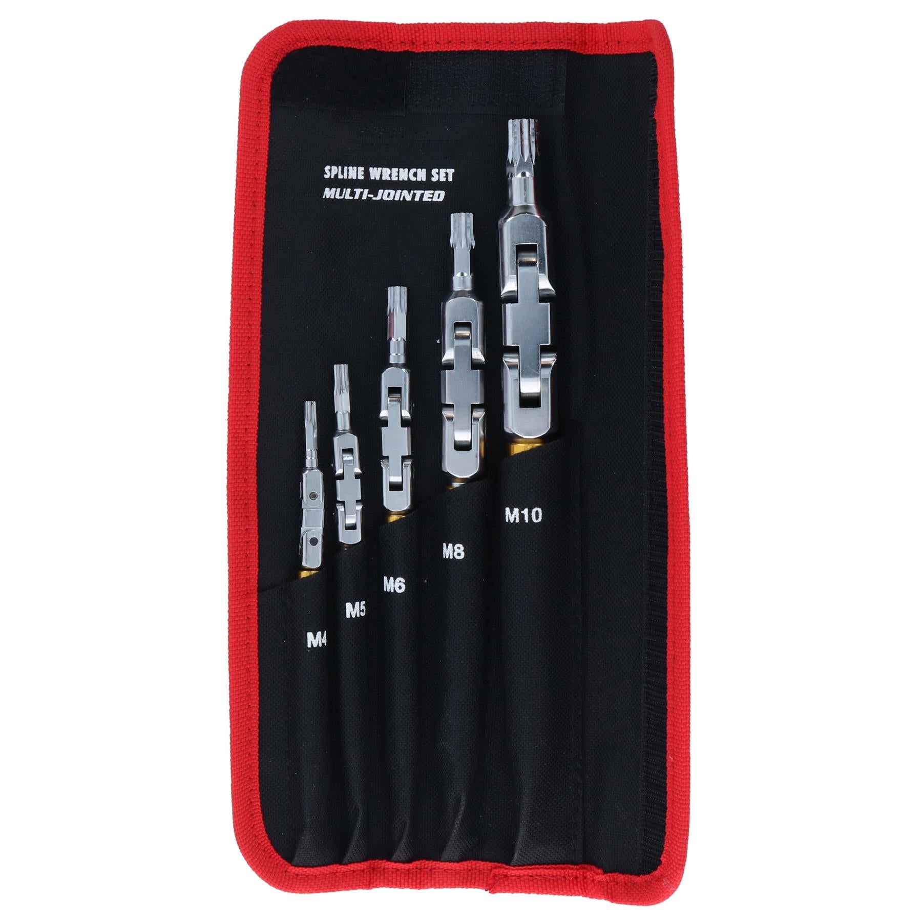 Multi Angle / Multi Jointed Flexi Spline Key Wrench Set 5pc M4 - M10