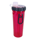 DEXAS Pink 360ml Portable Snack-Duo Chambered Hydration Bottle & Cup For Dogs