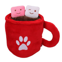 Cadeau de Noël pour chien Tasse à café Mellow Coco Jouet en peluche grinçant festif