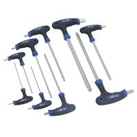 Vis à tête sphérique métrique MM Allen Hex et barre en T droite avec poignée 2 mm - 10 mm 9 pièces