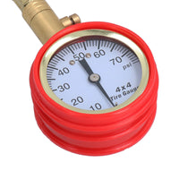 Tyre Pressure Gauge With Flexible Hose And Air Release Valve 5 - 70 PSI AT687