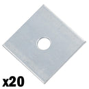 Square Plate Washer M10 50mm x 50mm Galvanised Timber Wood Fastener