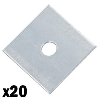 Square Plate Washer M10 50mm x 50mm Galvanised Timber Wood Fastener