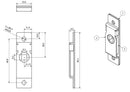 Loquet de serrure de trappe de casier de porte, languette et gâche en acier pour camion de remorque