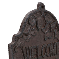 Welcome To My Garden Cast Iron Sign Plaque Door Wall House Gate Fence