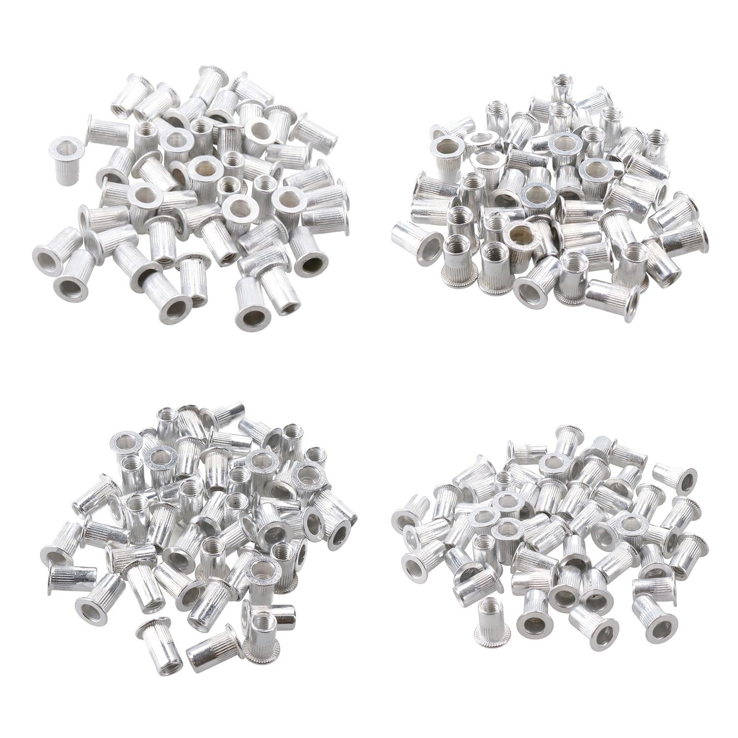 M3 M4 M5 M6 Écrous en aluminium Sertissage Inserts filetés Écrou borgne Rivnut 200pc