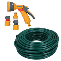 Gartenschlauch 30m mit Hozelock-Anschlüssen und Sprühwasserpistole Starter Kit Yard