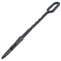 17.5" Loop Top Hook Twisted Poker Fire Coal Wood Burner Steel Metal 450mm