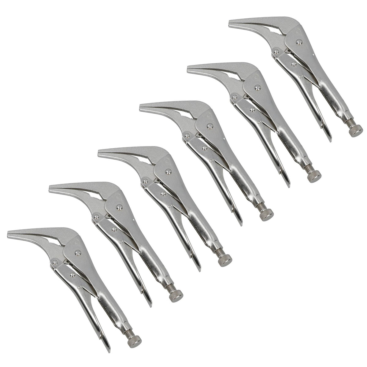 Long Nose Locking Pliers Mole Grips with 45 Degree Angled Head 10 inch
