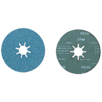 115mm Fibre Discs 36 Grit Zirconium Sanding Discs for 4-1/2” Backing Pad