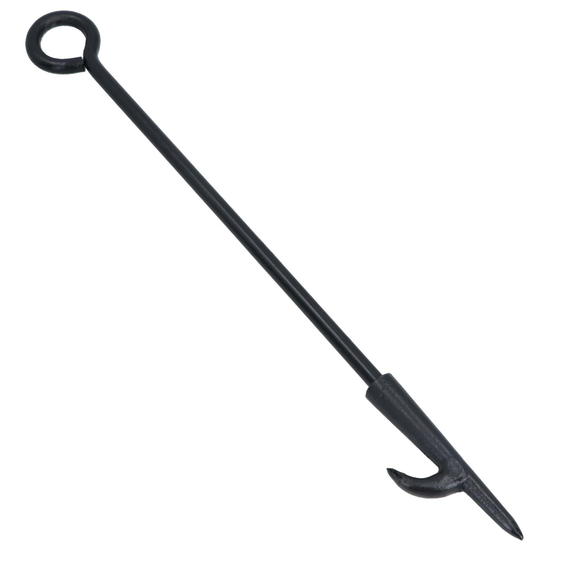 Fireplace Poker Fire Poker for Coal Wood Fires with Log Turning Hook Loop Handle