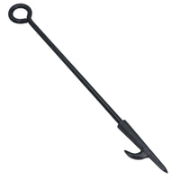 Fireplace Poker Fire Poker for Coal Wood Fires with Log Turning Hook Loop Handle