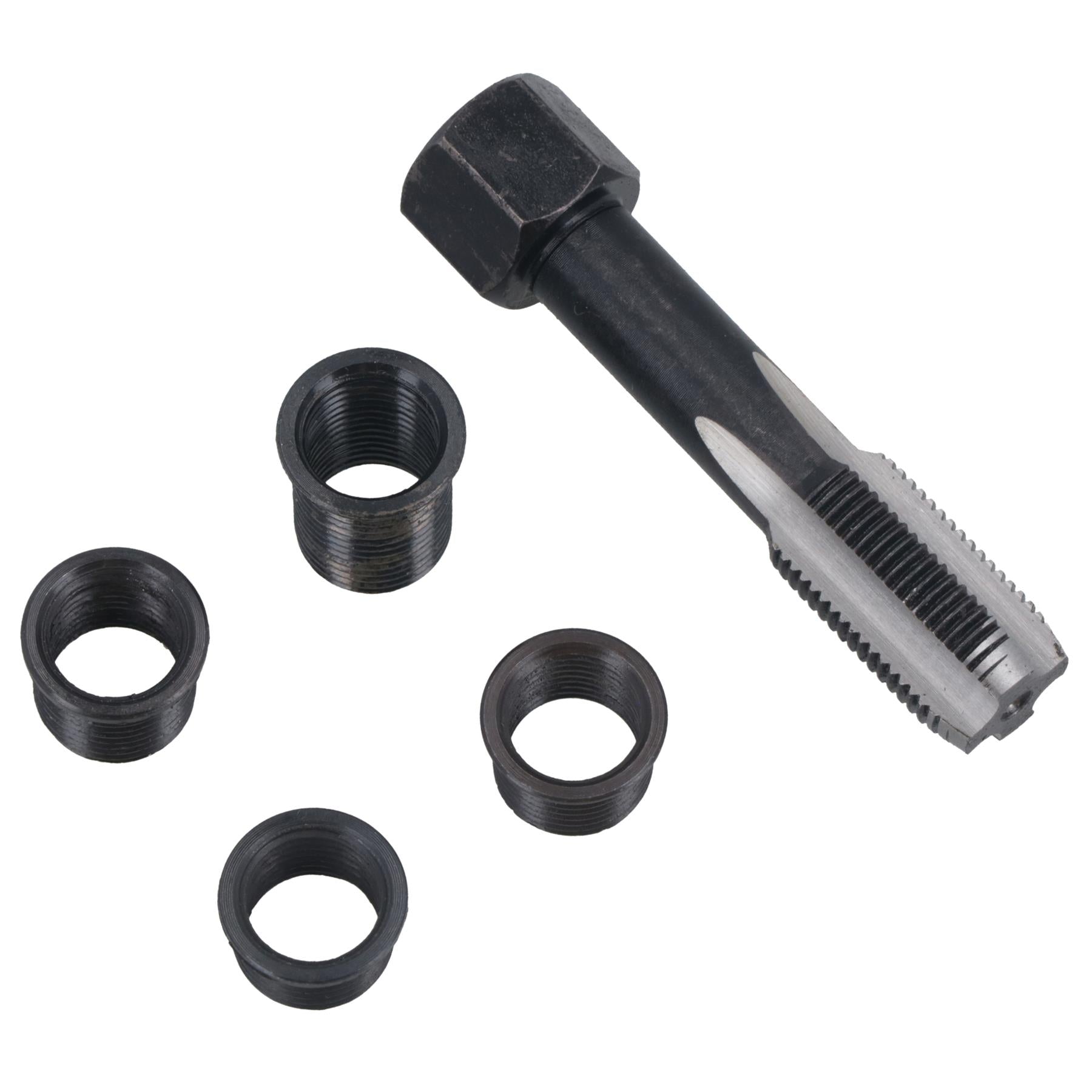 Kit de réparation de filetage de taraud de bougie d'allumage M12 x 1,25 avec 4 inserts