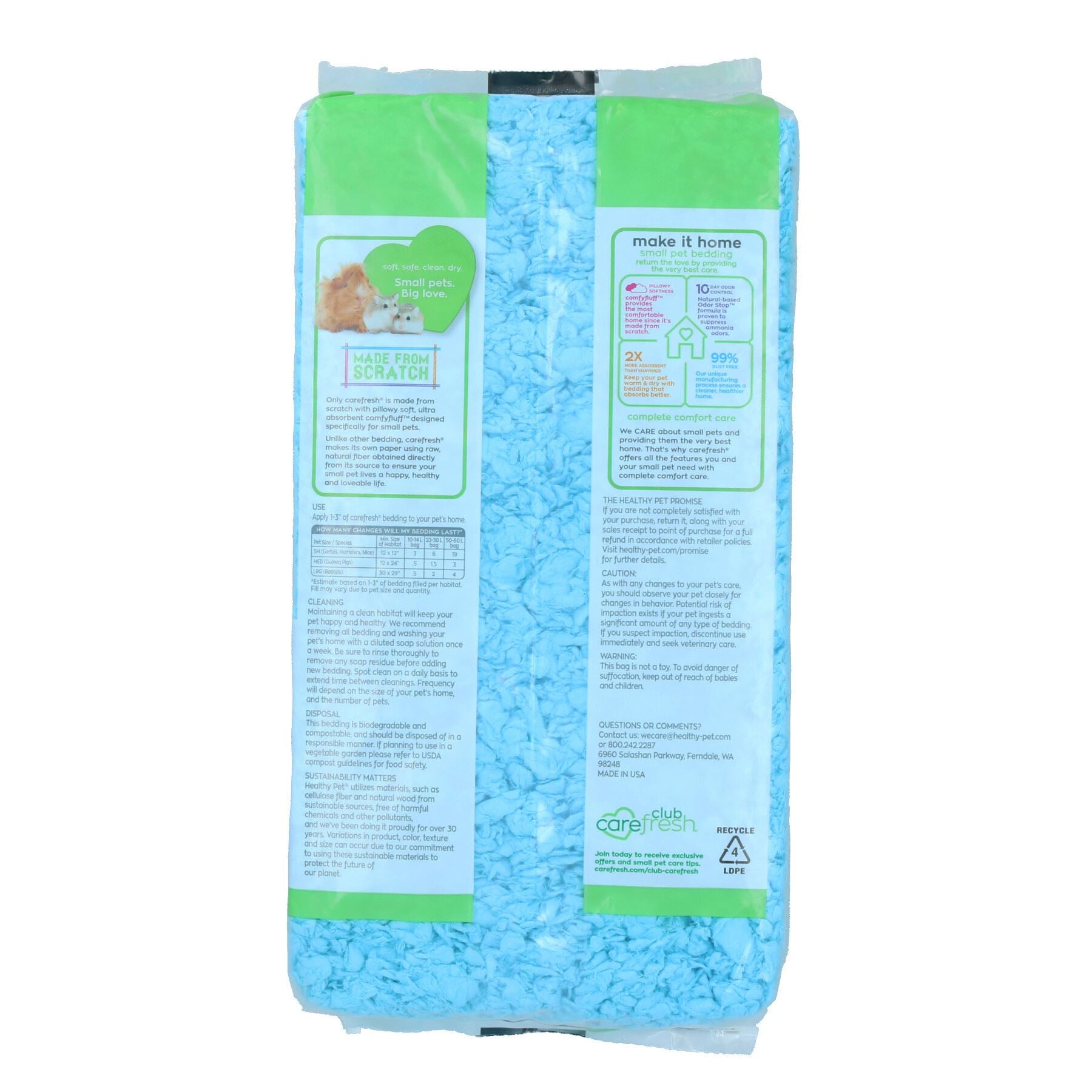 Blue 10L High Quality Pet Small Animal Bedding  99% Dust Free