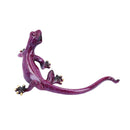 Purple Speckled Gecko Lizard Resin Wall Shed Sculpture Decor Statue Small