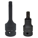 T45 Kurze (53 mm) + Lange (78 mm) Torx-Stern-Steckschlüsseleinsätze mit 1/2-Zoll-Antrieb