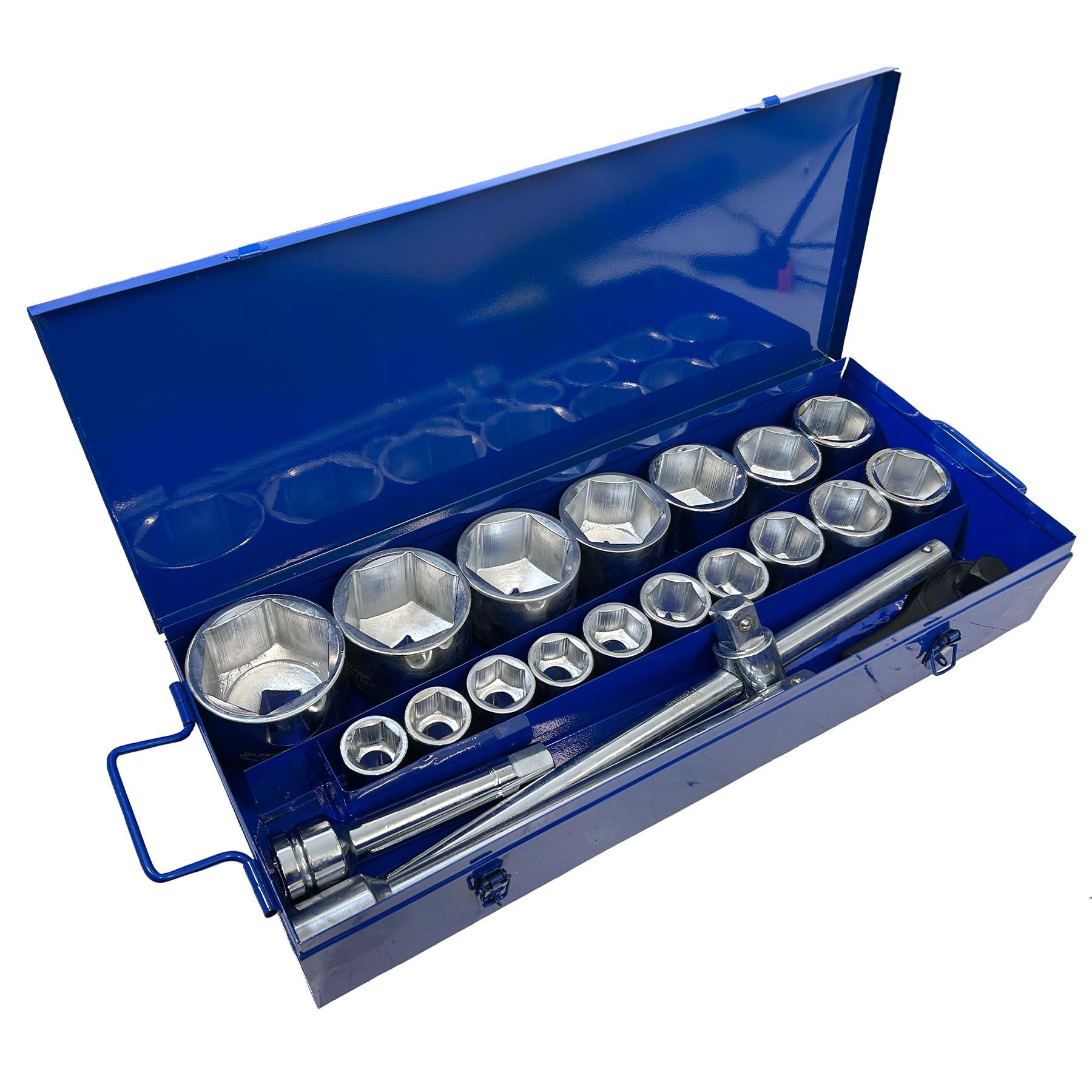 1" Drive Metric Socket And Accessory Set Kit 30mm - 80mm 6 Sided 21pc