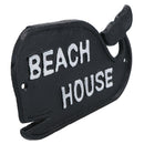 Beach House Whale Sign Cast Iron Sign Plaque Wall Door Fence Gate Post House