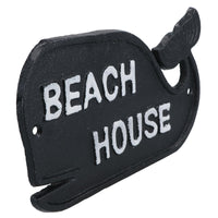 Beach House Whale Sign Cast Iron Sign Plaque Wall Door Fence Gate Post House