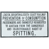 London &amp; Brighton Railway Spitting Gusseisen Schild Plakette Wand Zaun Torpfosten