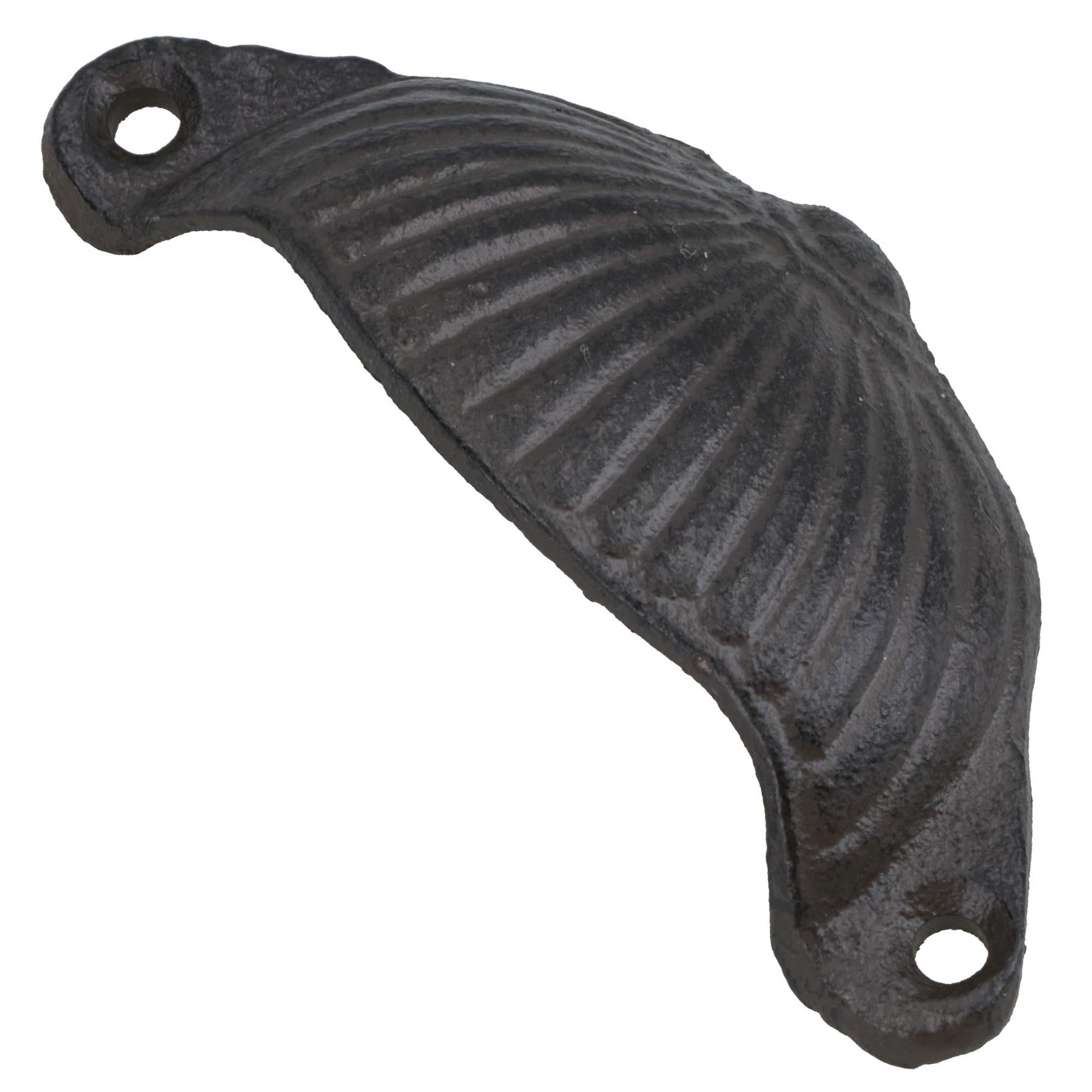 Furniture Door Pull Handle Cast Iron Cupboard Drawer Chest Shell Cup Clam