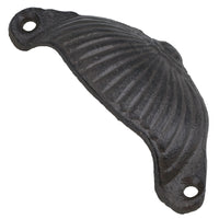 Furniture Door Pull Handle Cast Iron Cupboard Drawer Chest Shell Cup Clam