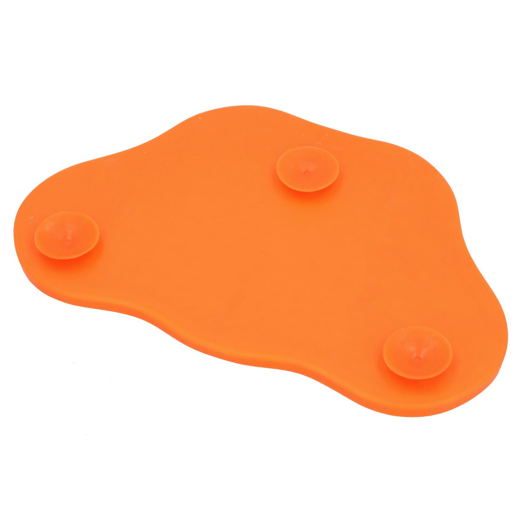 1PK Orange Interactive Dog Slow Lick Mat With Suction Cups Food Accessories