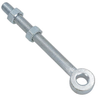 Swing Gate Long Eye Bolts Hinge + Nuts Adjustable Zinc Plated 12mm – 24mm