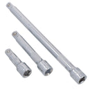 1/2" Drive 3pc Straight Socket Extension Bar Set 75mm 125mm 250mm U S Pro