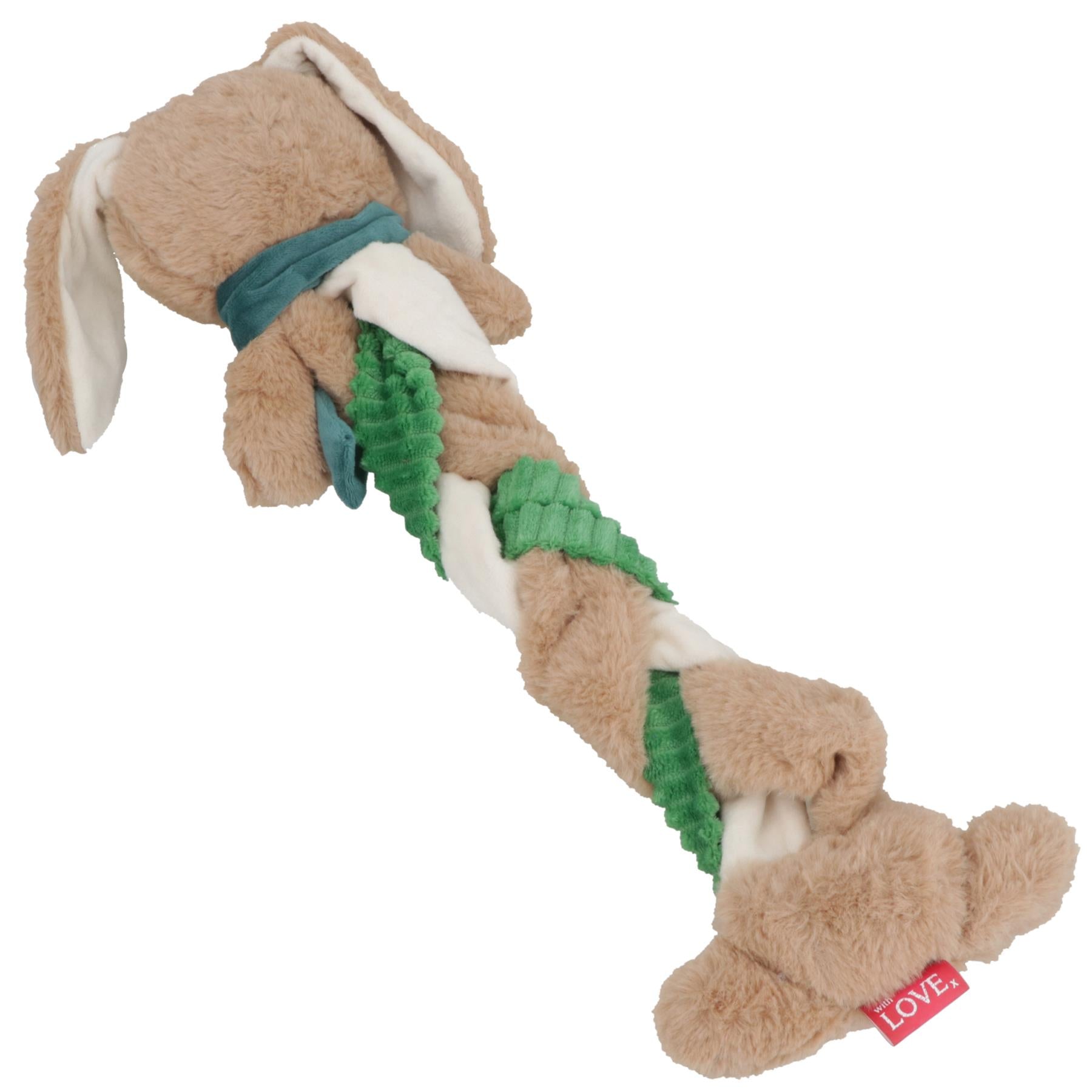 Cadeau de Noël pour chien, lapin tressé, peluche extra longue qui couine, jouet de jeu, cadeau de Noël