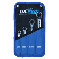 Torx / E Ratchet Spanner Wrench Set Double Ended E6 - E24 4pc Set BERGEN AT482