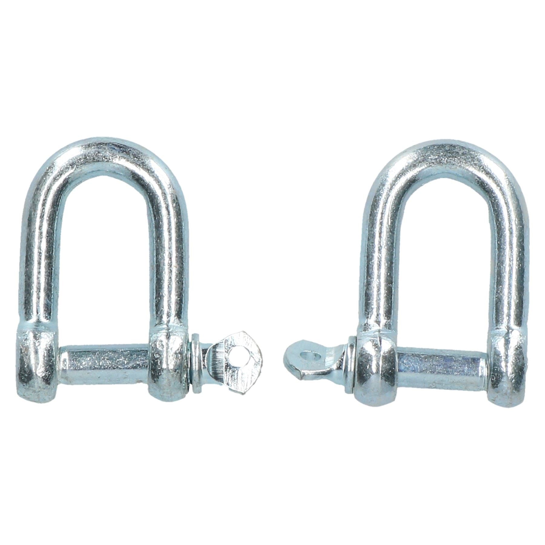 8mm Galvanised Dee D Shackle 4 Pack Chandlery Marine Rigging Shackle