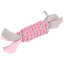 Pink Small Dog Puppy Fleecy Rope Coil Play Toy Great For Teeth & Gums