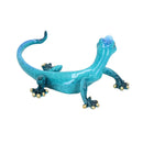 Blau gesprenkelte Gecko Eidechse Harz Wand Schuppen Skulptur Dekor Statue kleines Haus