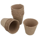 Biodegradable Fibre Plant Pots For Seeds Seedlings Cuttings Round 8 x 8cm
