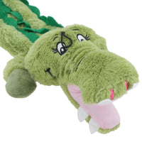 Plüsch-Hundespielzeug „Wild Crinkler Alligator“ ohne Füllung, superweich, mit Quietschfunktion, 60 x 14 x 9 cm