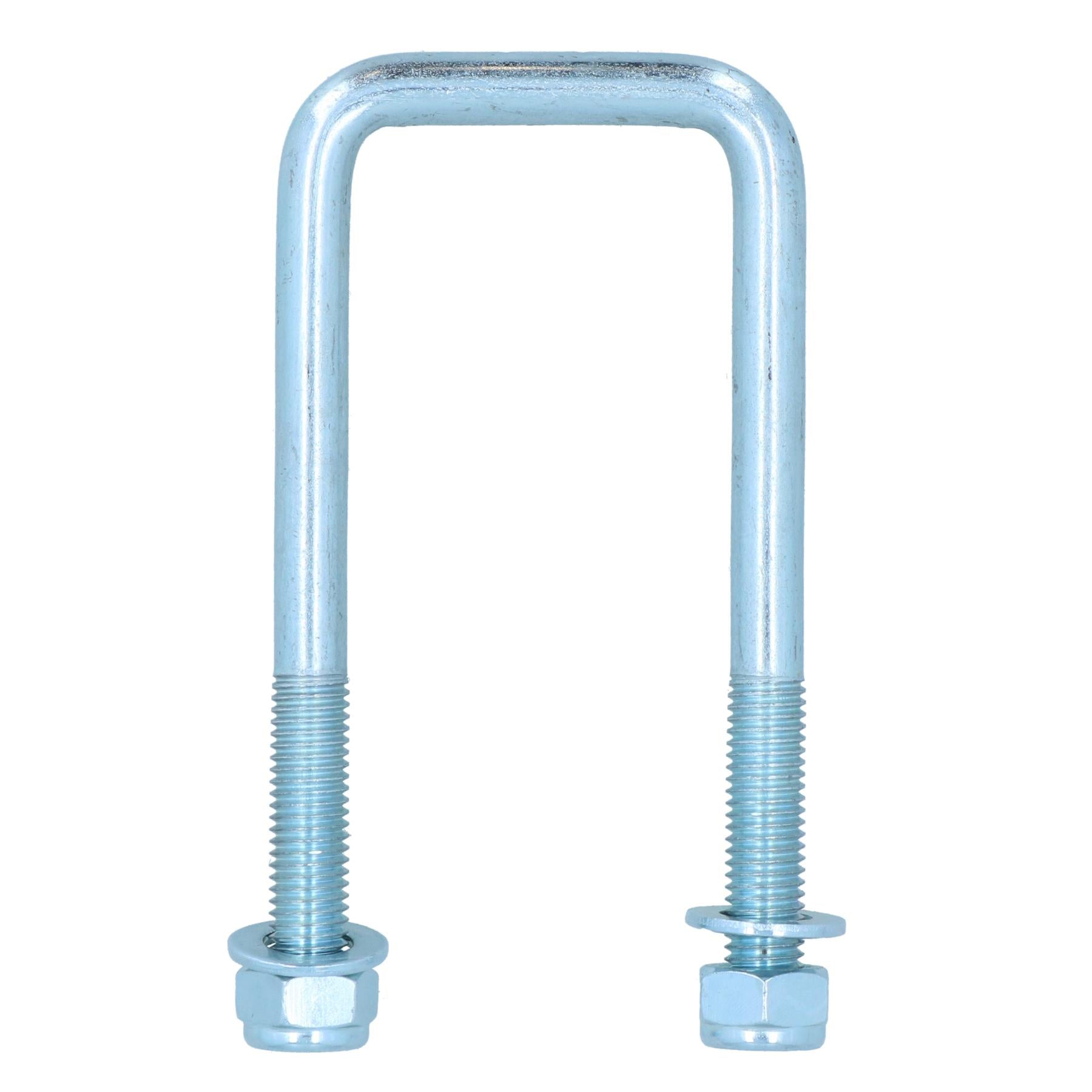 4 boulons en U et 2 plaques de base pour ressort à lames paraboliques doubles Ifor Williams 115 x 53 mm