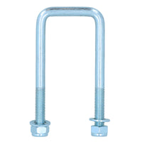 4 boulons en U et 2 plaques de base pour ressort à lames paraboliques doubles Ifor Williams 115 x 53 mm