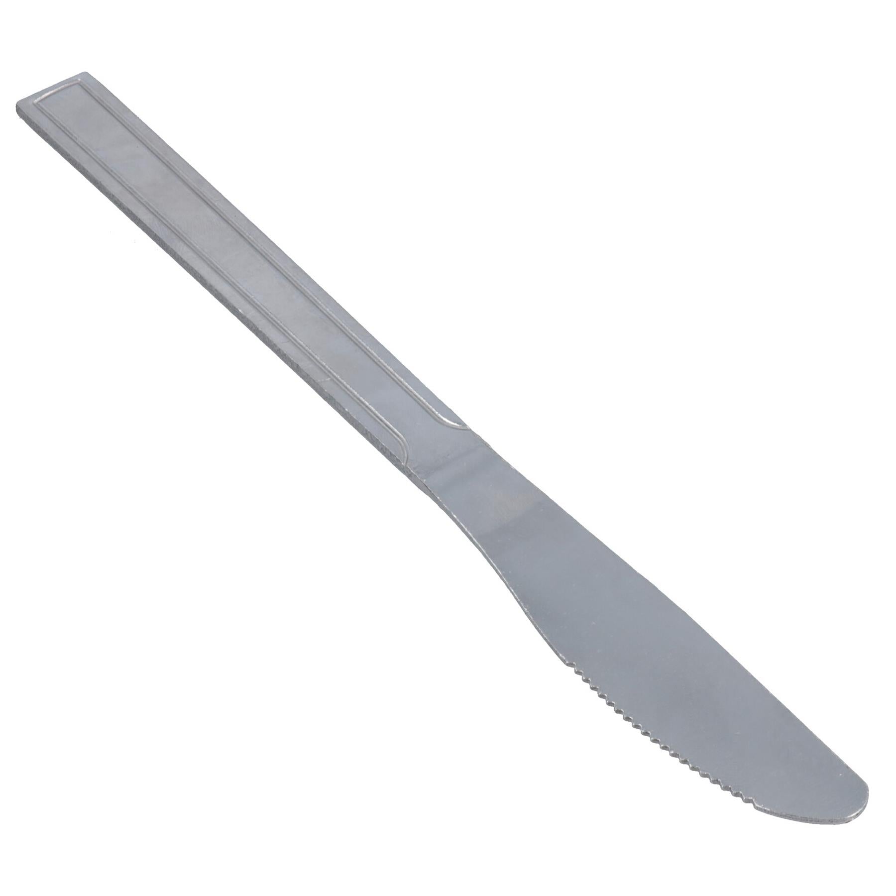 Edelstahl Besteck Esstisch Messer 20cm lang Silber in der Farbe