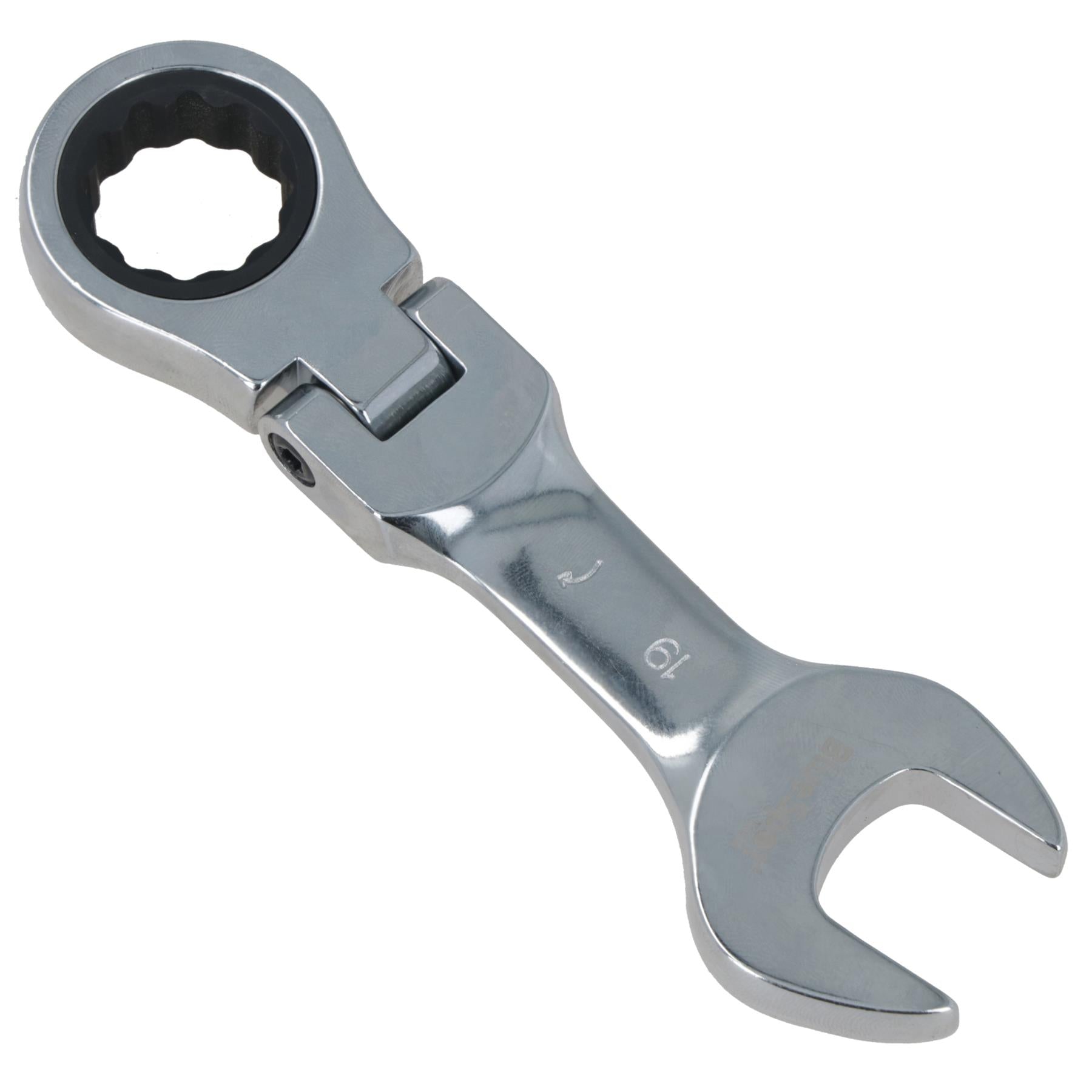 5pc Metric Stubby Flexible Ratchet Combination Spanner Set 10mm - 19mm