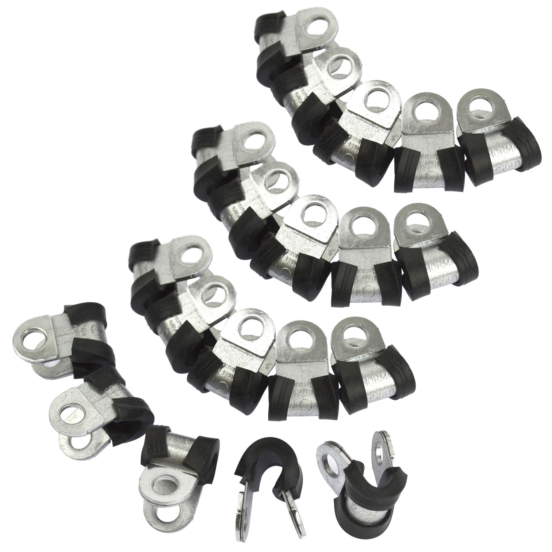 Brake Pipe Clips Rubber Lined P Clips Mounting Brackets Fixings 3/16 – 5/8