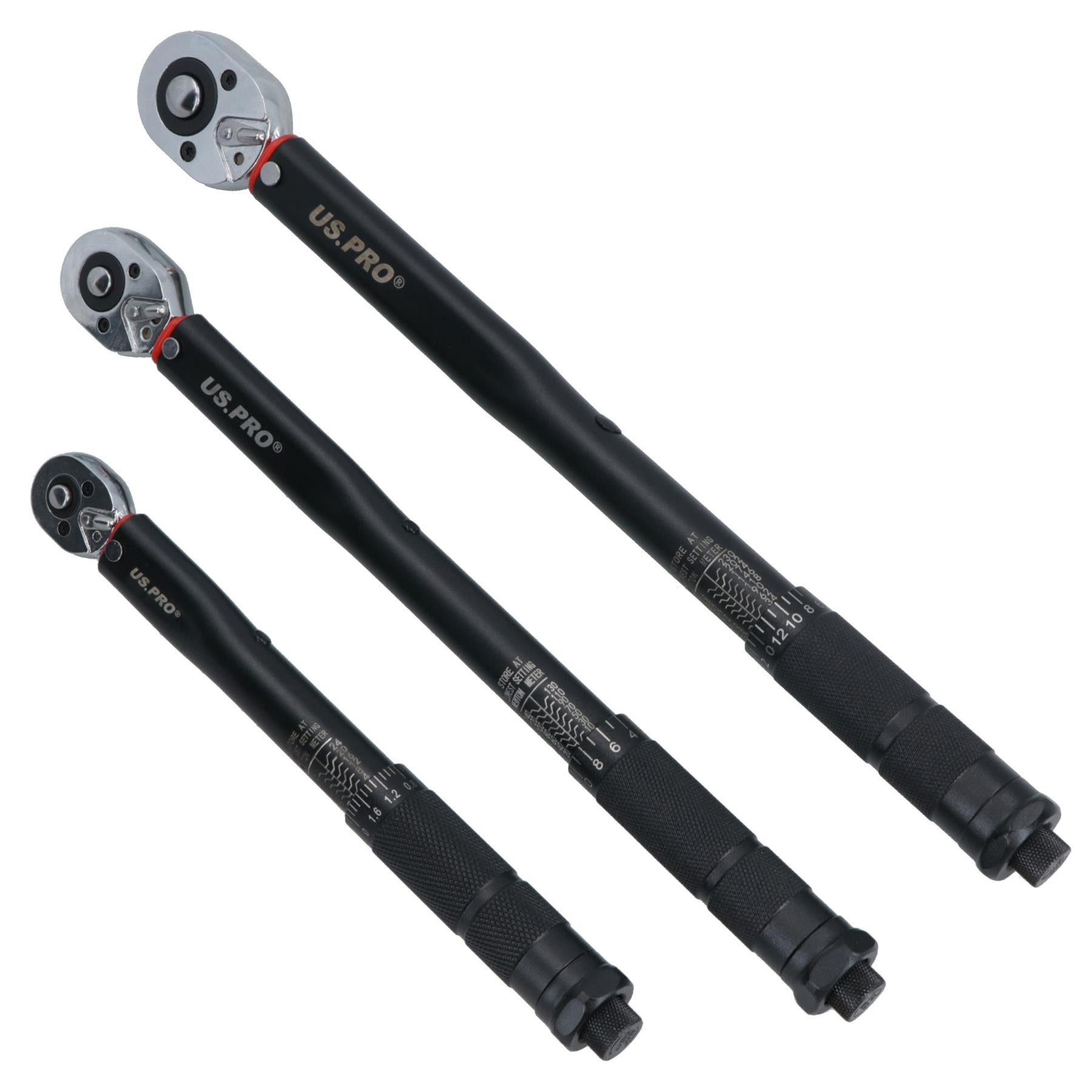3pc Calibrated Adjustable Torque Wrench 2 - 230Nm 17 - 170ft/lbs Mixed Drive