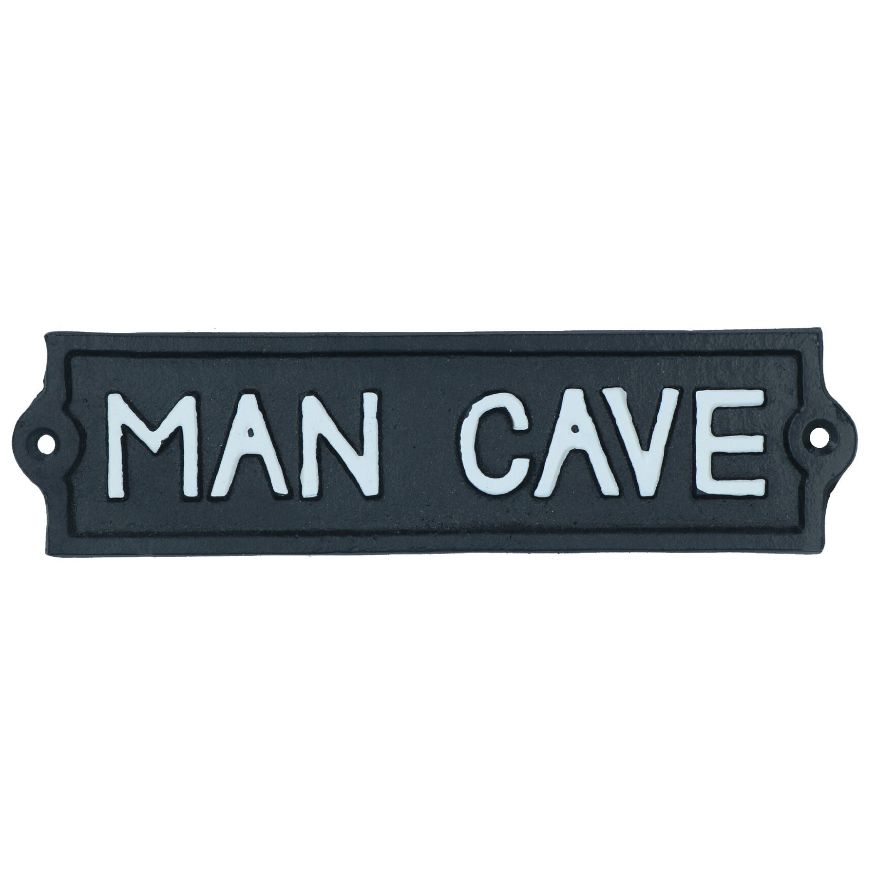 Plaque en fonte pour homme des cavernes, mur, clôture, portail, poteau, maison, atelier, garage