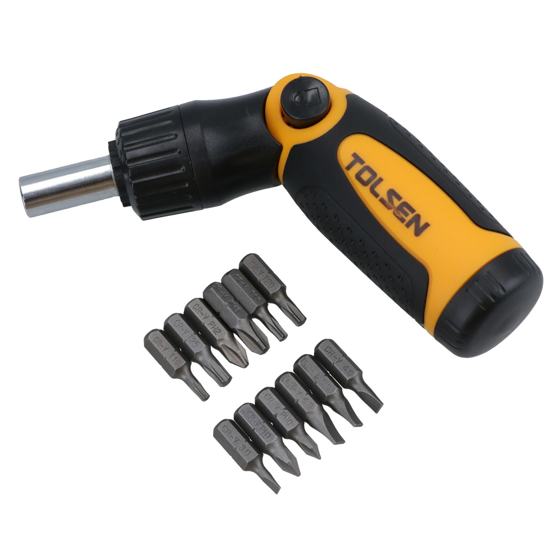 14pcs Ratchet Screwdriver Set Slotted / Flat, Pozi, Torx Star Head Adjustable Angle