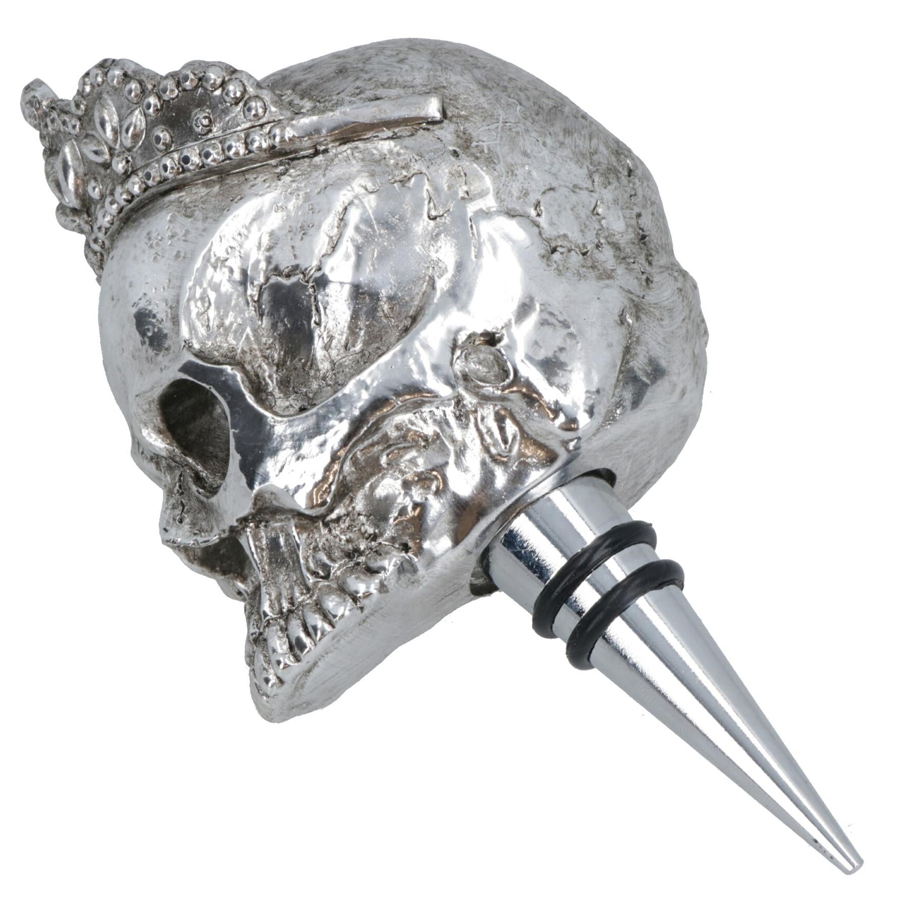 Skull Tiara Gothic Wine Bottle Stopper Topper Bung Cork Champagne Prosecco