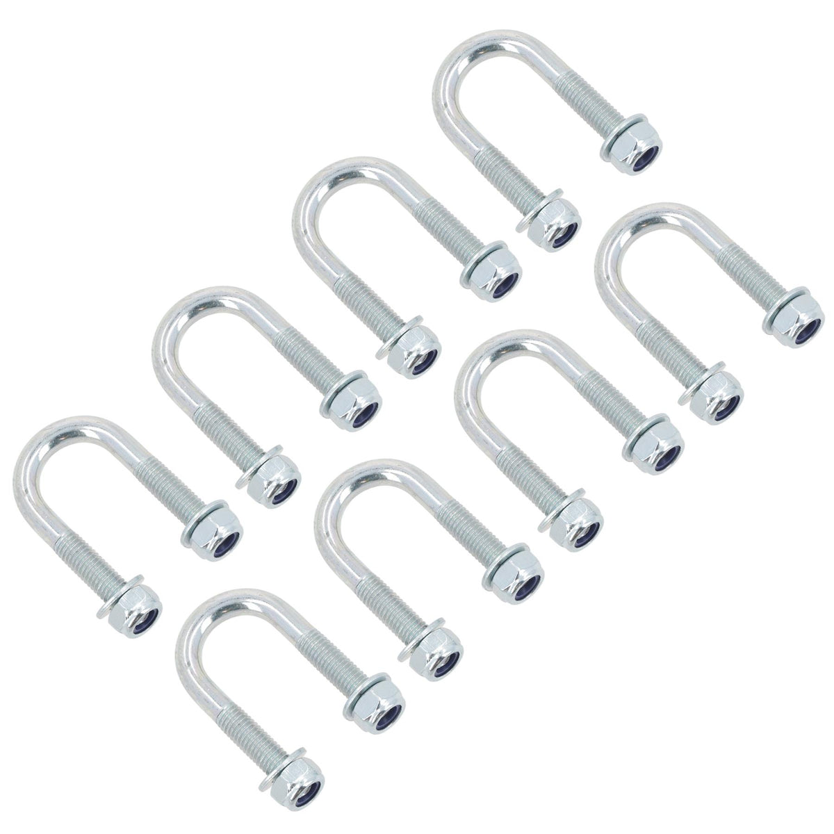 M8 Round Bend U Bolt 21mm x 50mm Width x Length Pipe Clamp Fixing