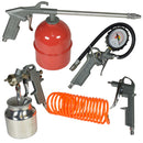 Compressor Air Accessory Tool Kit Spraying Tyre Inflating Hose Blow Gun 5pc Set